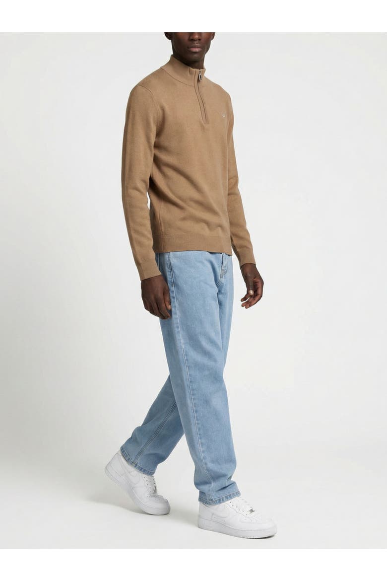 Huxley Quarter Zip Sweater, Alternate, color, Mocha