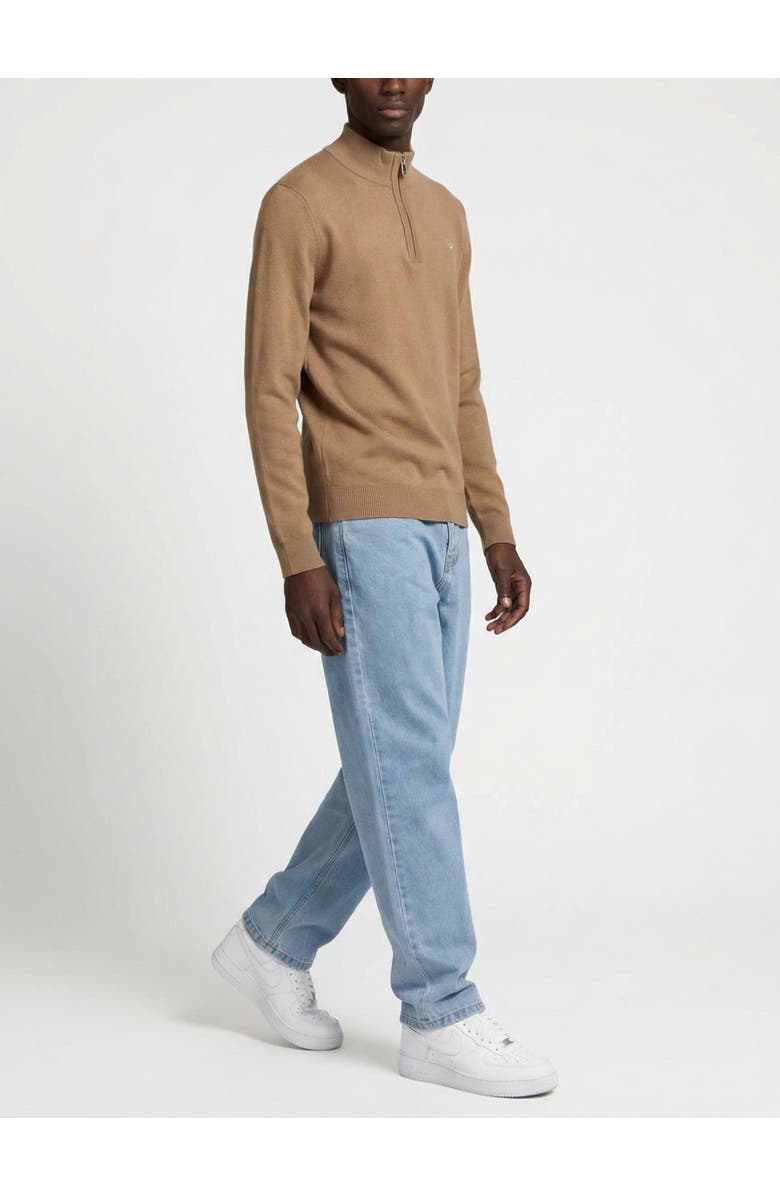 Walker & Hunt Huxley Quarter Zip Sweater, Alternate, color, Mocha