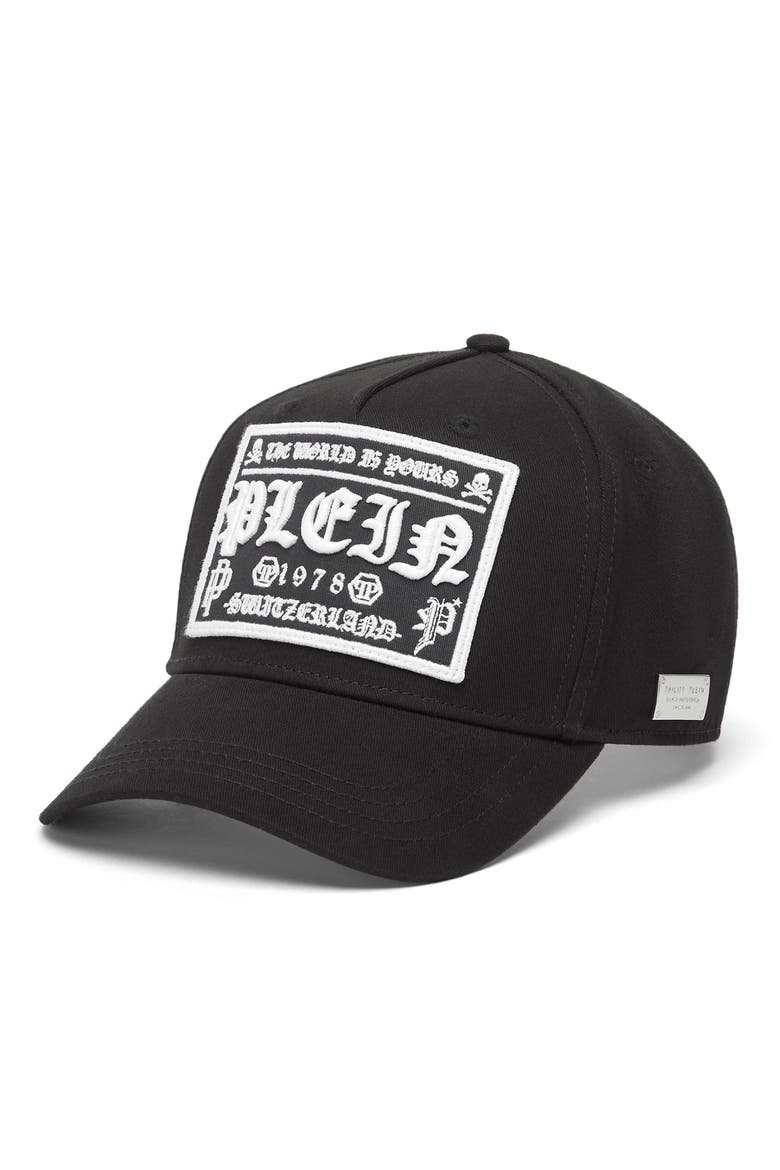 Baseball Cap Gothic Plein Adjustable Strap Unisex, Main, color, black