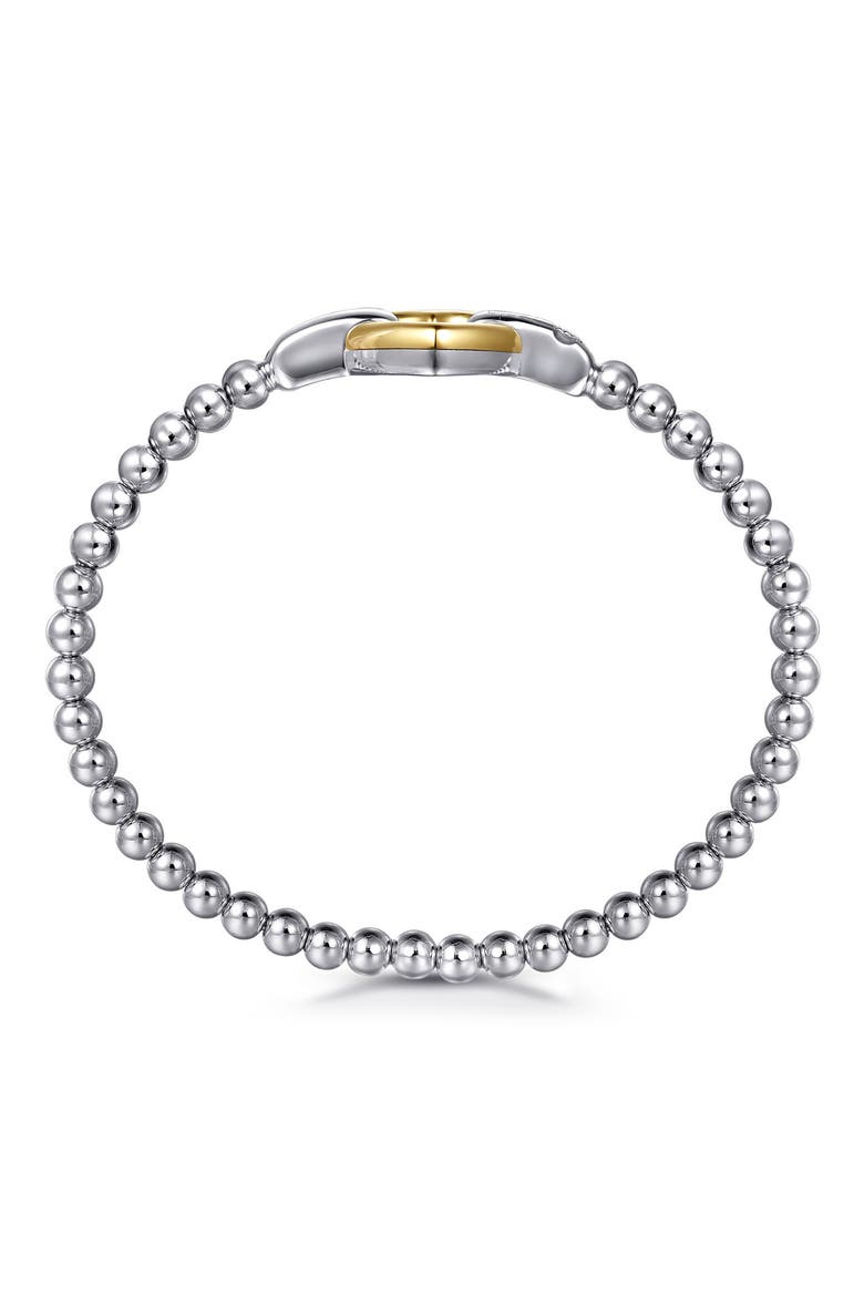 Bujukan Sterling Silver & 14k Gold Heart Bead Bracelet, Alternate, color, STERLING / 14K YELLOW GOLD