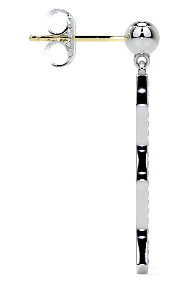 Caviar Spark Diamond Wave Drop Earrings, Alternate, color, SILVER
