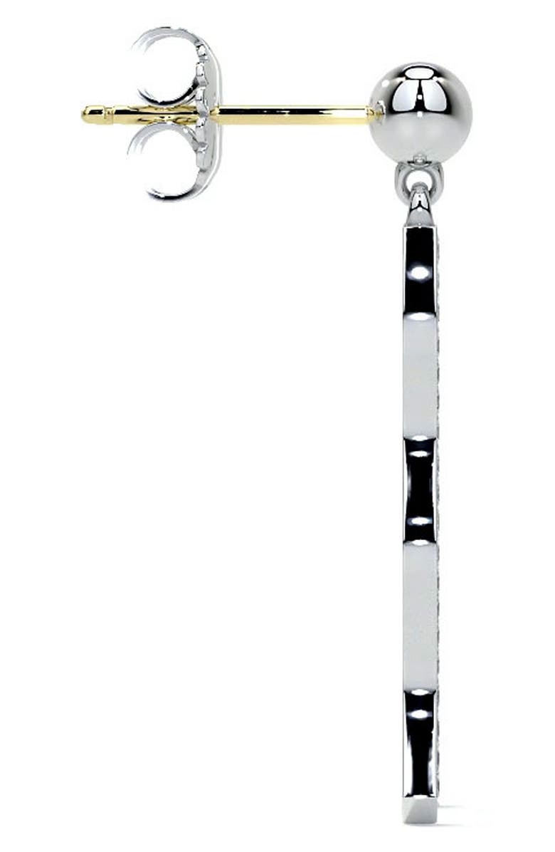 LAGOS Caviar Spark Diamond Wave Drop Earrings, Alternate, color, Silver