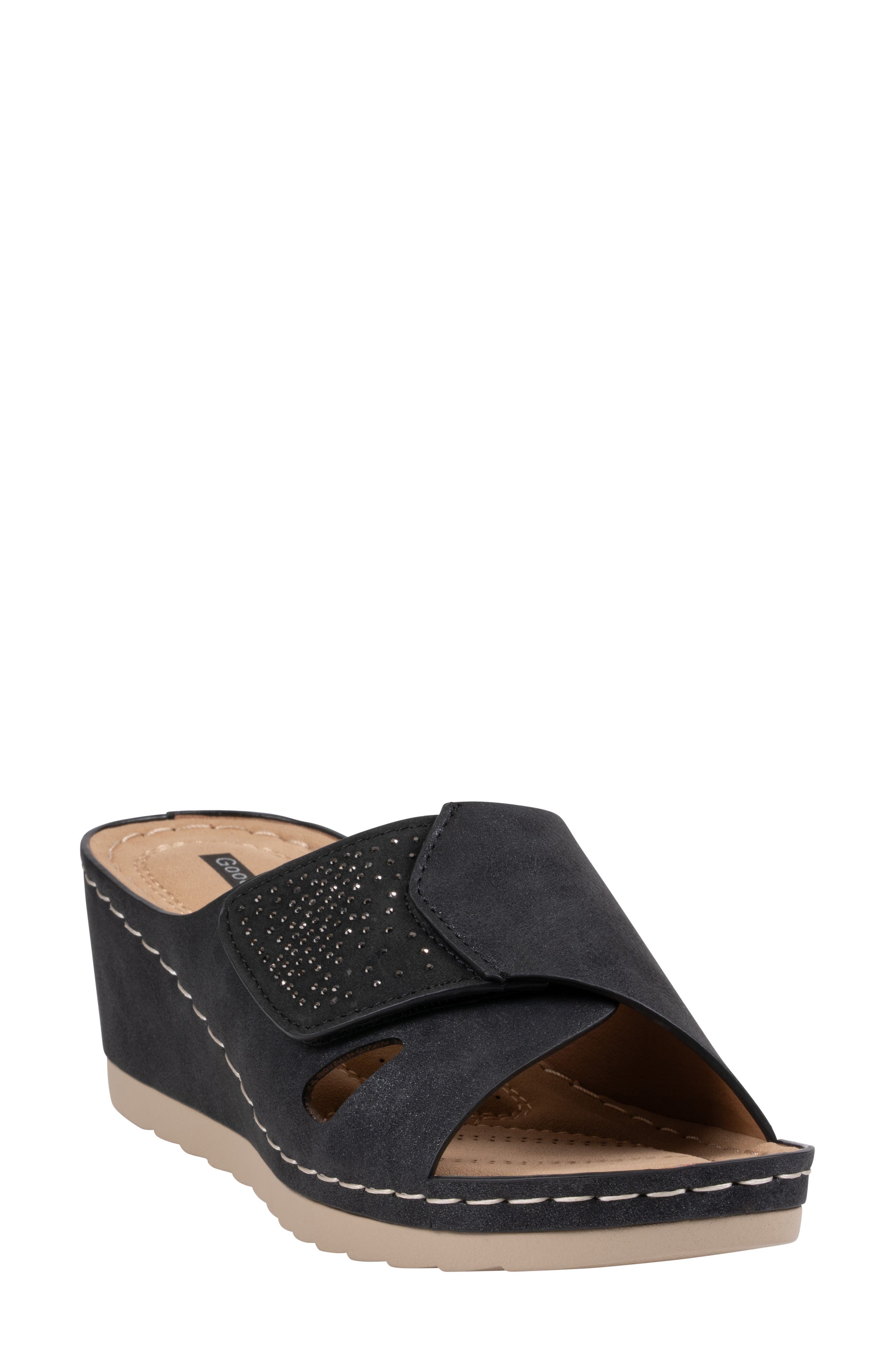 GOOD CHOICE NEW YORK Savina Wedge Slide Sandal