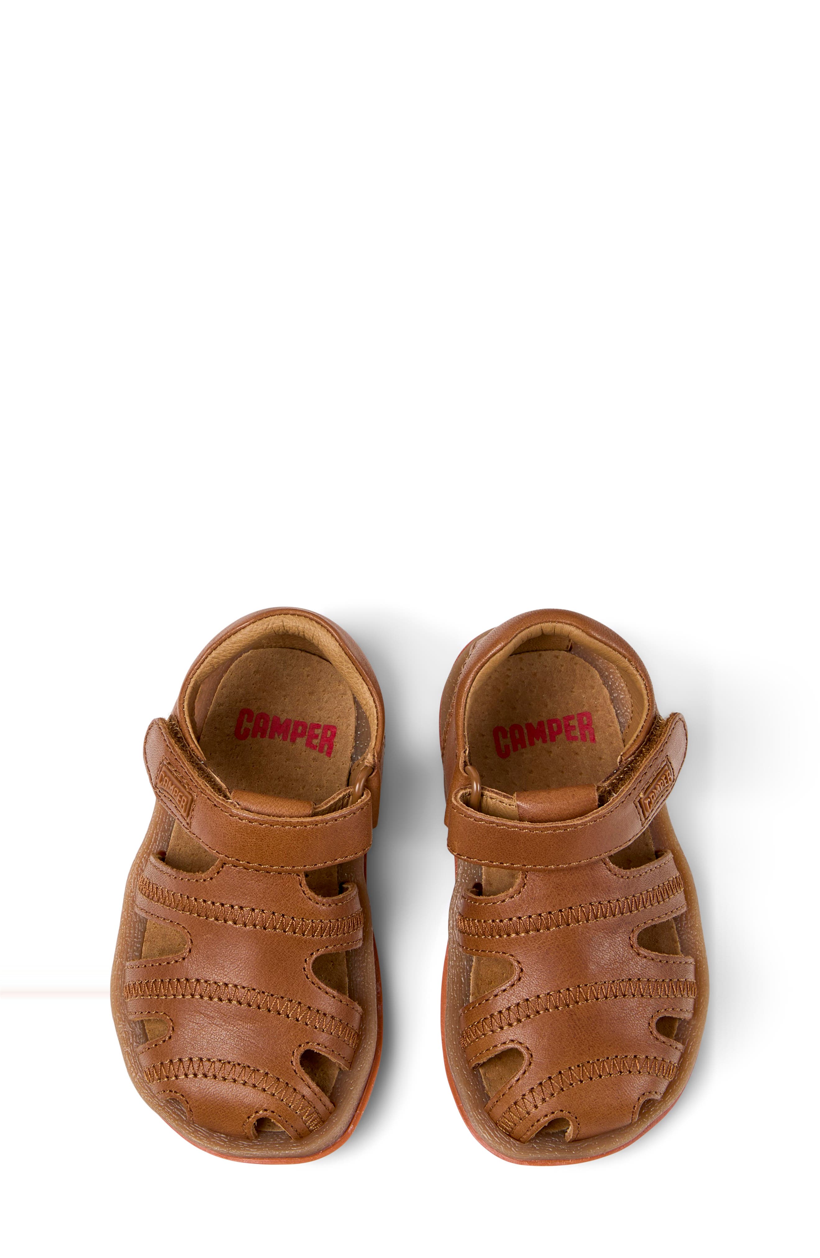 Camper Kids' Bicho Fisherman Sandal, Alternate, color, Medium Brown