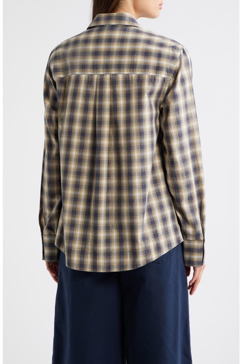 Solana Checked Organic Cotton Shirt, Alternate, color, CARDAMON