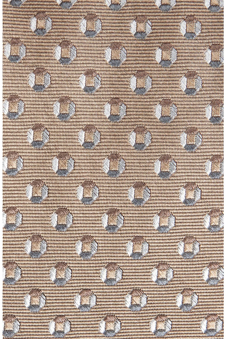 Damen Neat Silk Jacquard Tie, Alternate, color, TAUPE