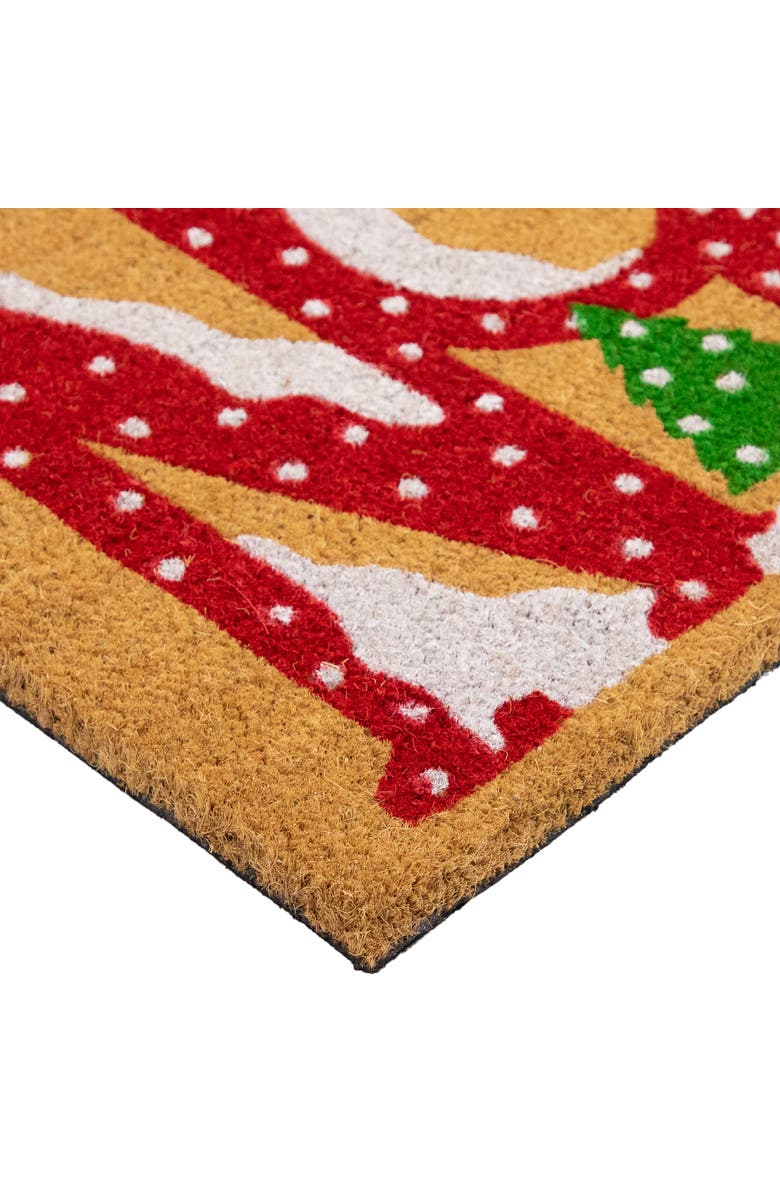 Northlight Brown and Red "Noel" Natural Coir Outdoor Christmas Doormat 18" x 30", Alternate, color, 