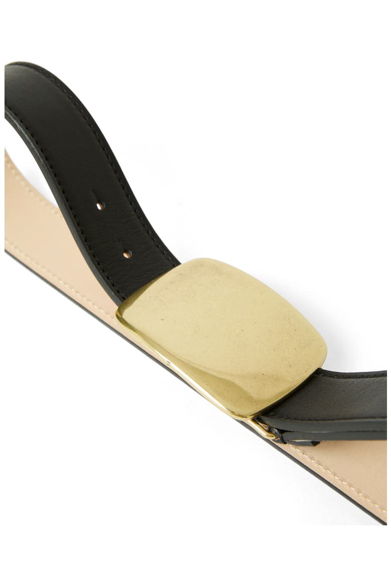Leighton Leather Belt, Alternate, color, BLACK BRASS