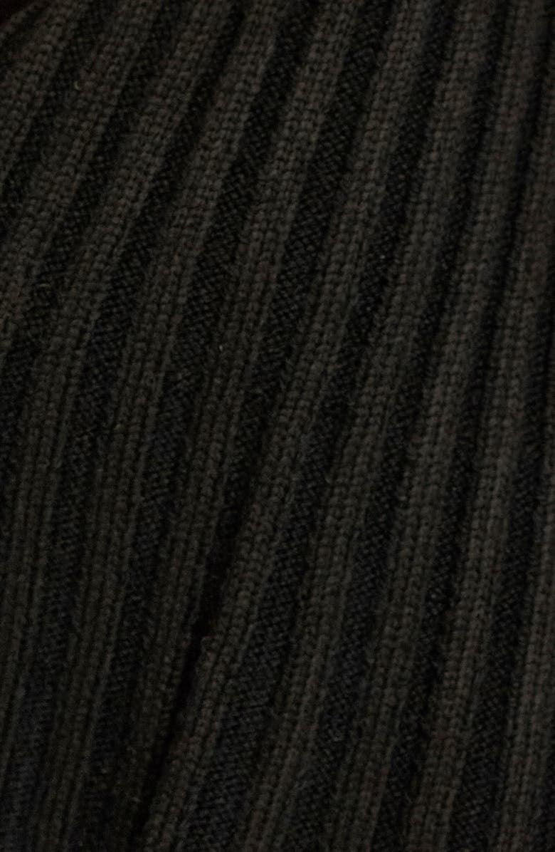 Donna Karan New York Flare Sleeve Rib Top, Alternate, color, Black