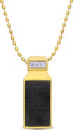 Julianna B. Carbon Fiber Lab-Created White Sapphire Necklace