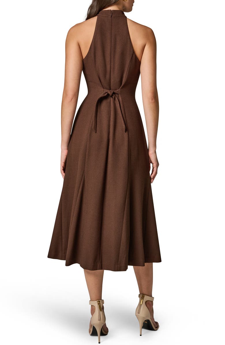 Donna Karan New York Halter Midi Dress, Alternate, color, Canyon