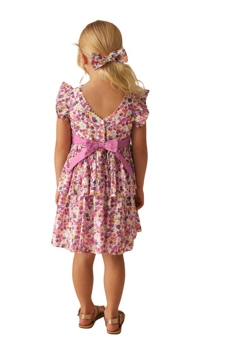 Laura Ashley Kids' Ancroft Floral Cotton Dress, Alternate, color, Purple