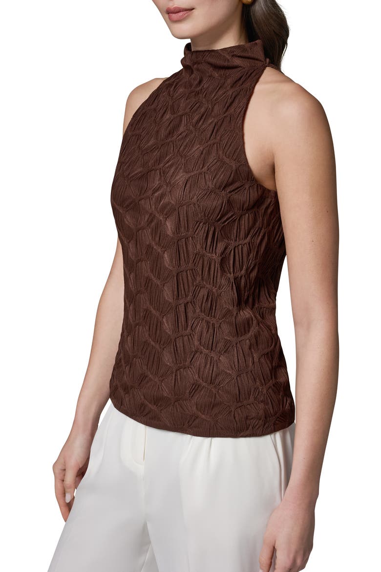 Texture Mock Neck Top, Alternate, color, CANYON