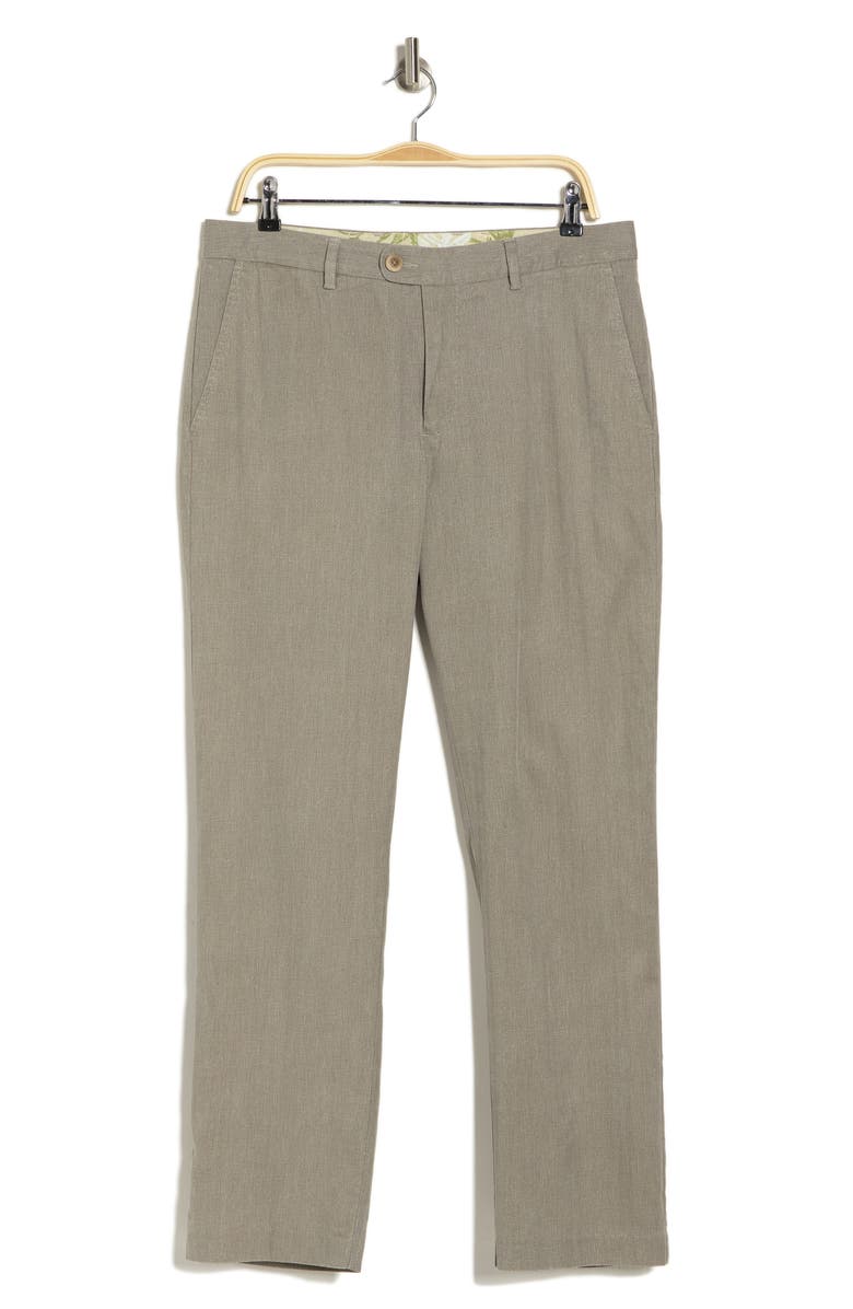 Tommy Bahama Havana Herringbone Authentic Silk Blend Straight Leg Pants, Alternate, color, 