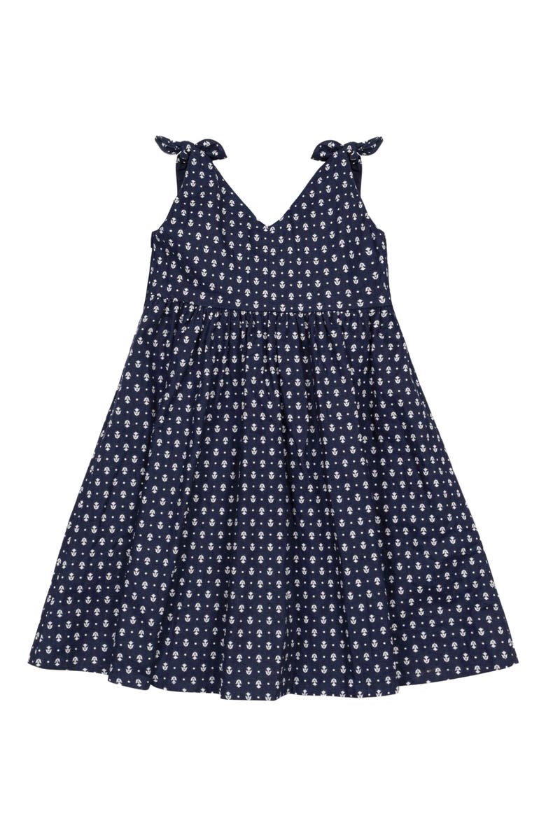 Hope & Henry Girls' Sleeveless Bow Shoulder Swing Dress in Linen, Infant, Alternate, color, 