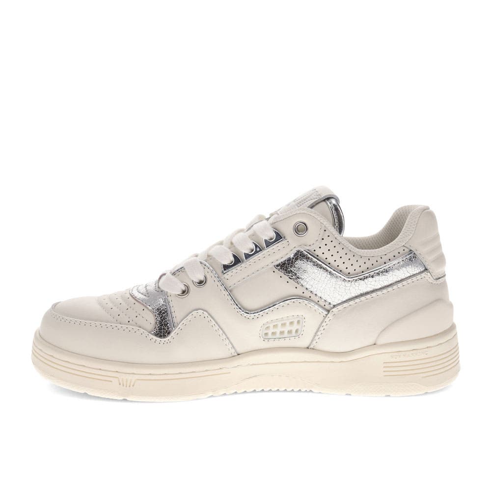 M100 Low Metallic Sneakers, Alternate, color, Snow White/Silver