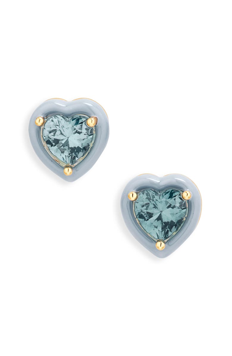 Kate Spade New York sweetheart stud earrings, Main, color, Blue/ Multi