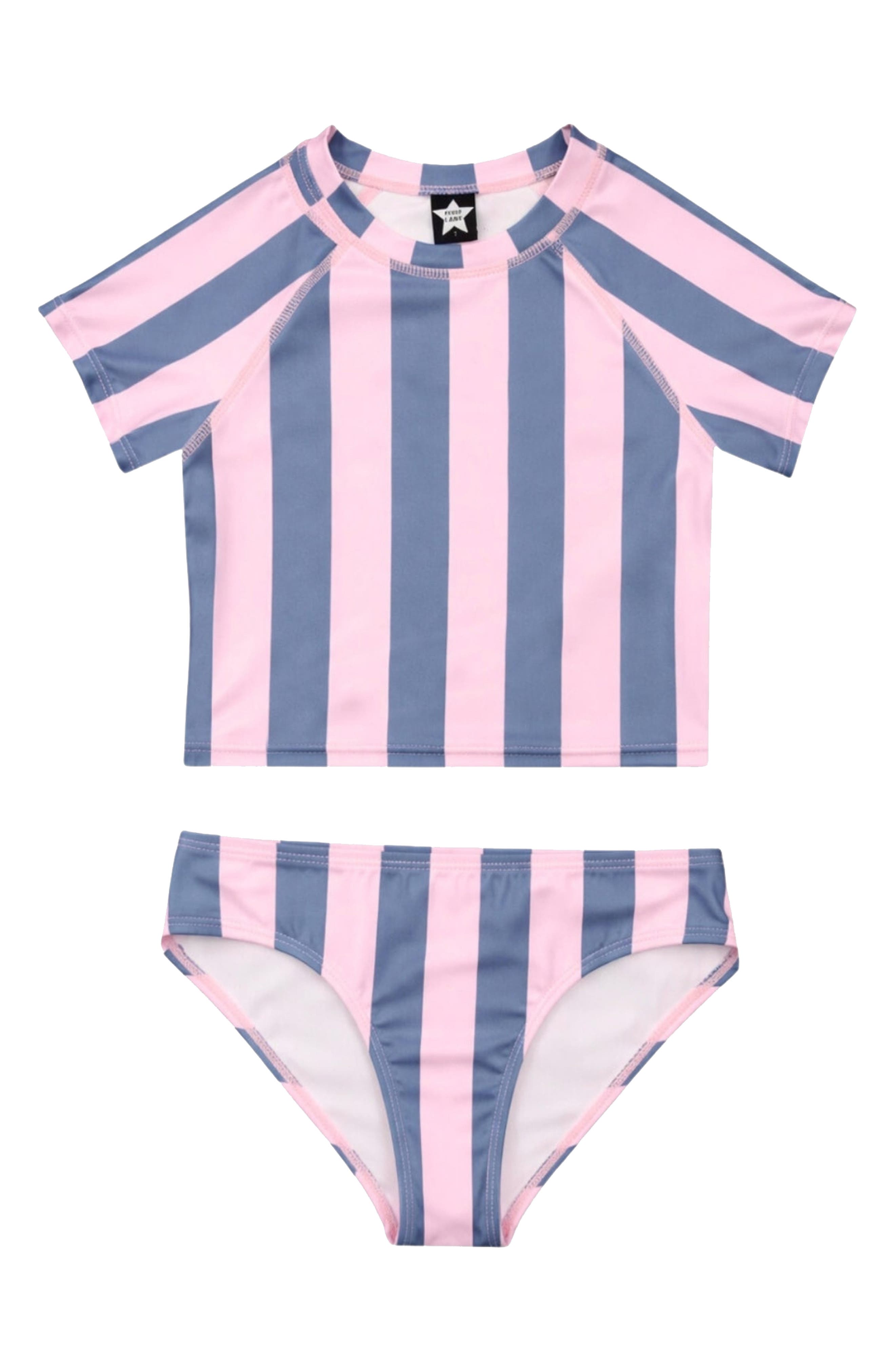 PixieLane Kids' Short Sleeve Rashguard Swimsuit