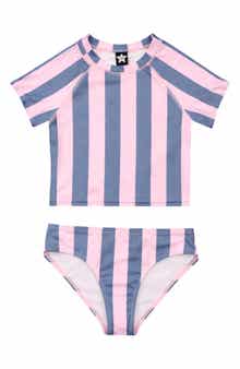 PixieLane Kids' Short Sleeve Rashguard Swimsuit