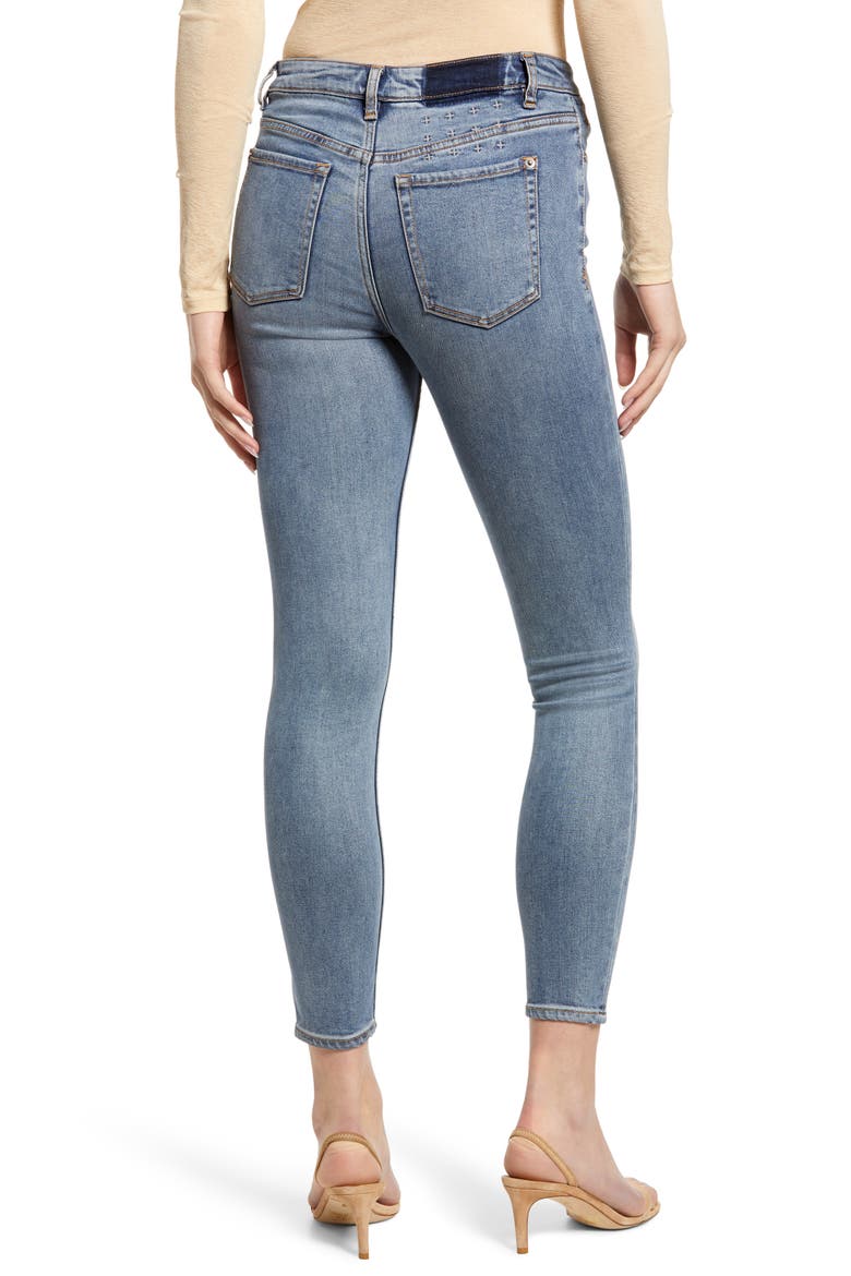 Spray On Ankle Skinny Jeans, Alternate, color, DENIM