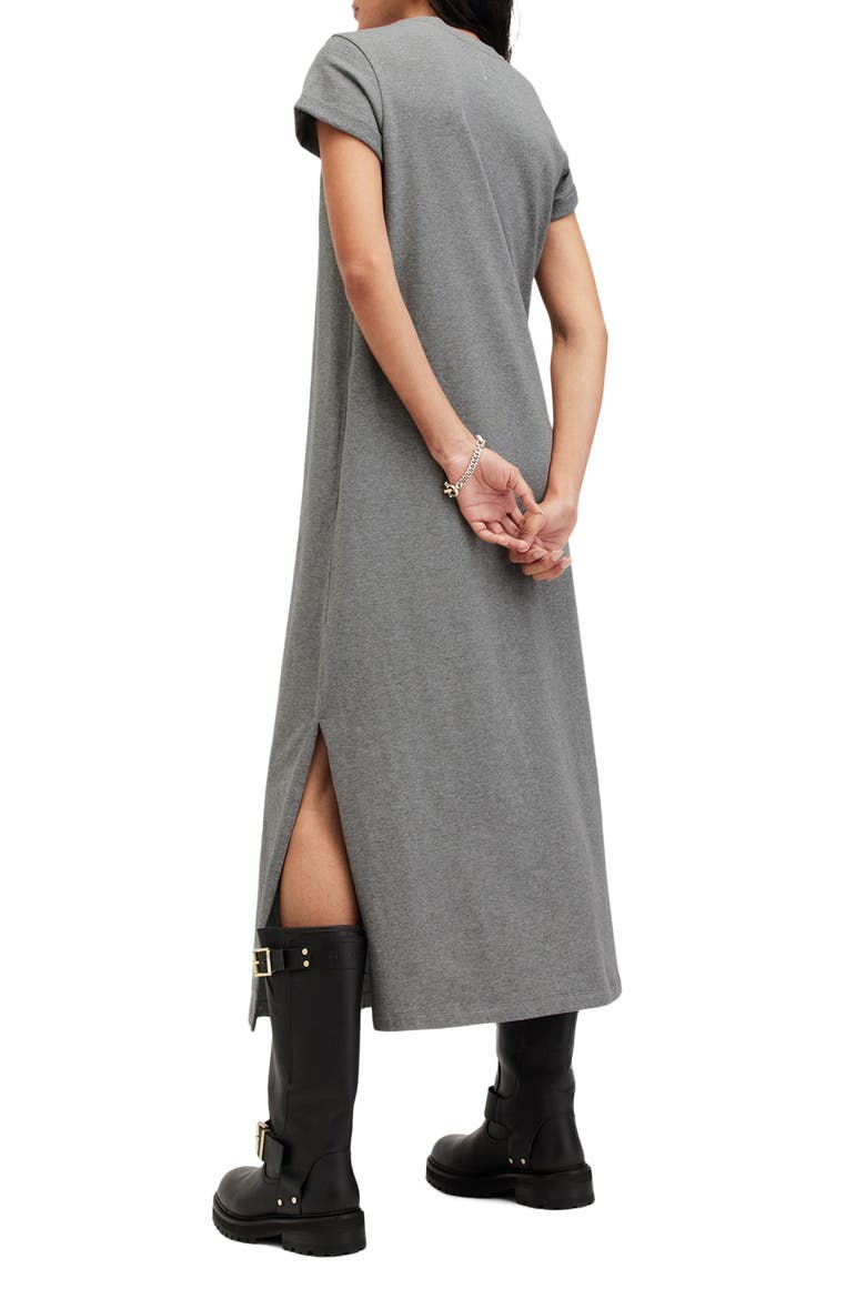 Anna Cotton Maxi T-Shirt Dress, Alternate, color, CHARCOAL MARL
