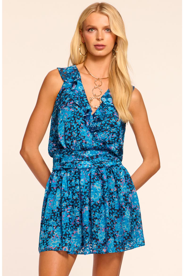 Juno Floral Sleeveless Minidress, Alternate, color, SPRING NAVY PETAL