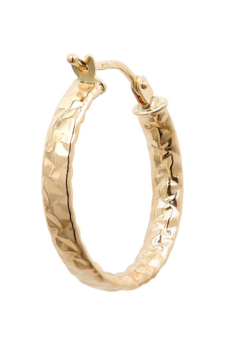 Bony Levy Hammered 14K Gold Hoop Earrings, Alternate, color,