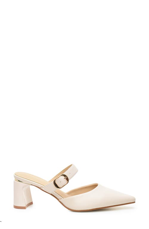 Catherine Catherine Malandrino Belky Buckle Mule Pump In Beige