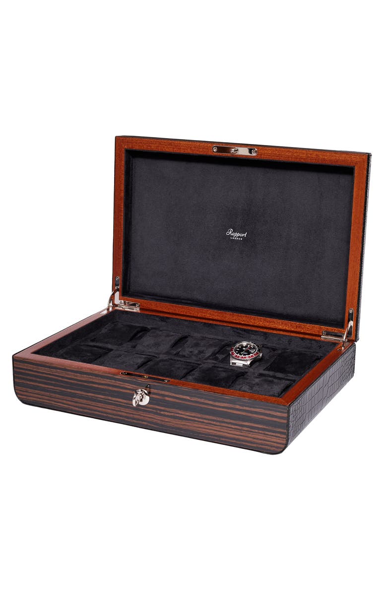 Rapport London MAYFAIR TEN WATCH BOX, Alternate, color, Brown