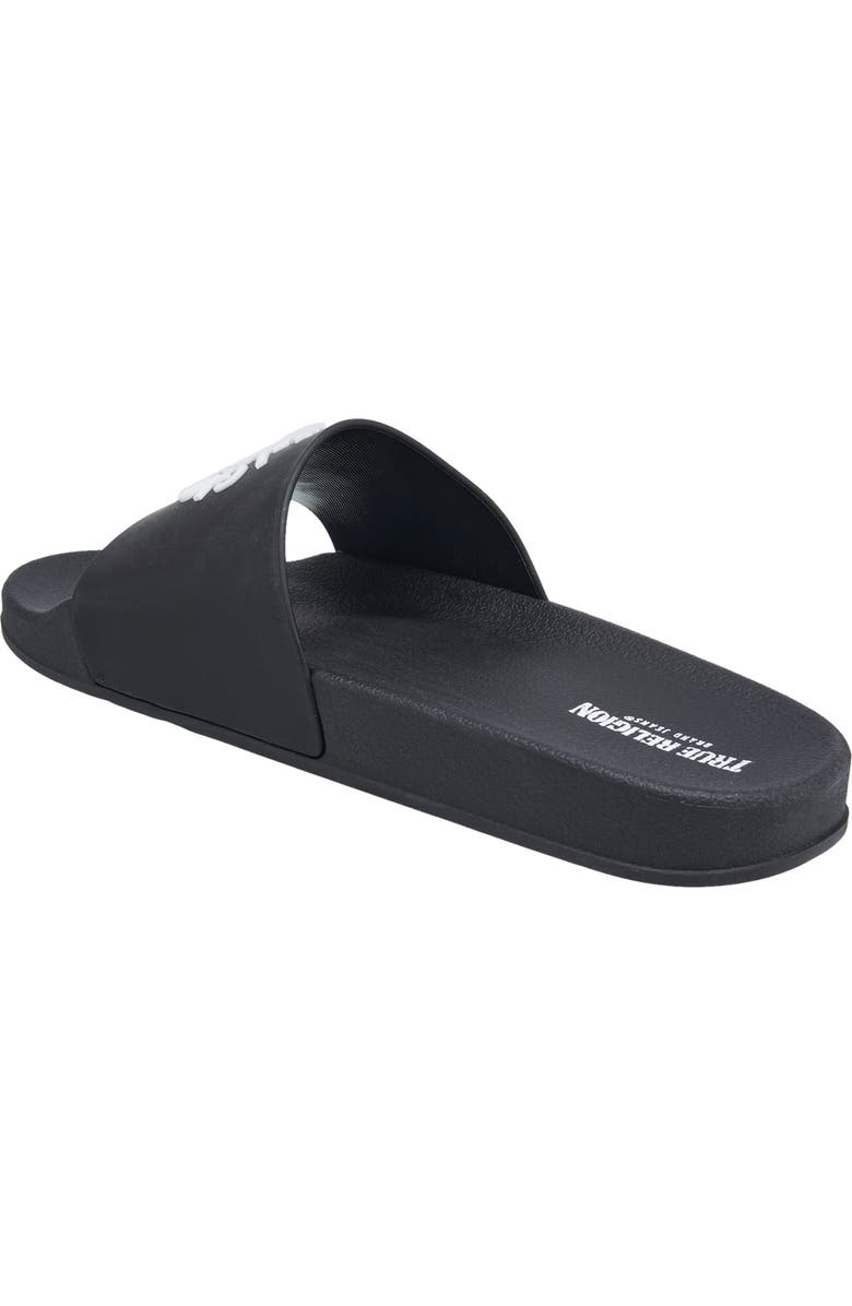 True Religion Tyler Buddha Logo pool Slide, Alternate, color, Black