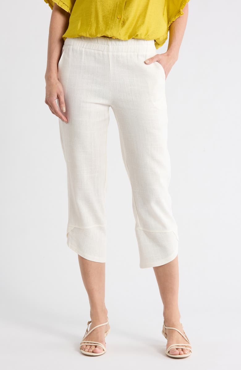 PATRIZIA LUCA Pull-On Capri Pants, Main, color, Off White