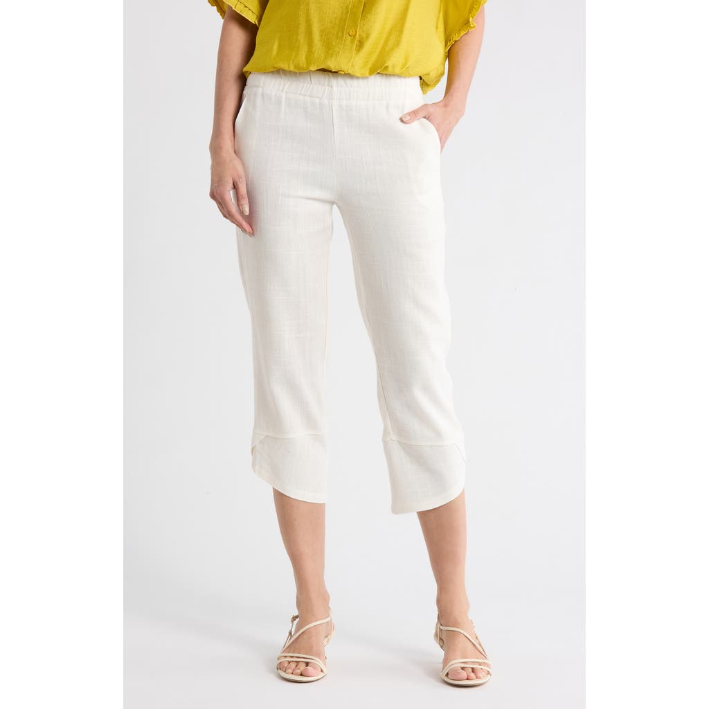 PATRIZIA LUCA Pull-On Capri Pants in Off White at Nordstrom Rack, Size Large