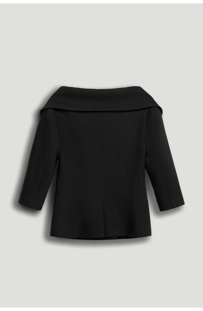 Nocturne Double-Breasted Structured Jacket, Alternate, color, Black