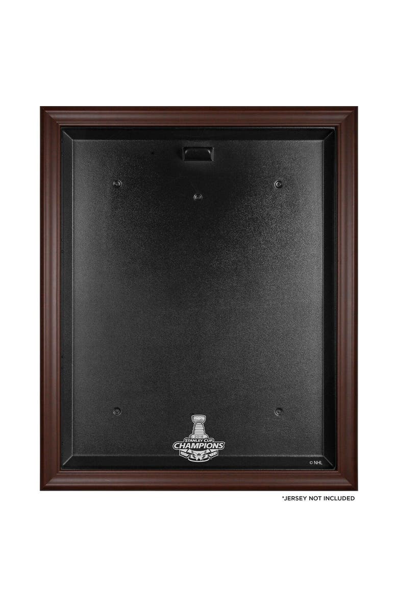 FANATICS AUTHENTIC Washington Capitals 2018 Stanley Cup Champions Brown Framed Jersey Display Case, Main, color, 