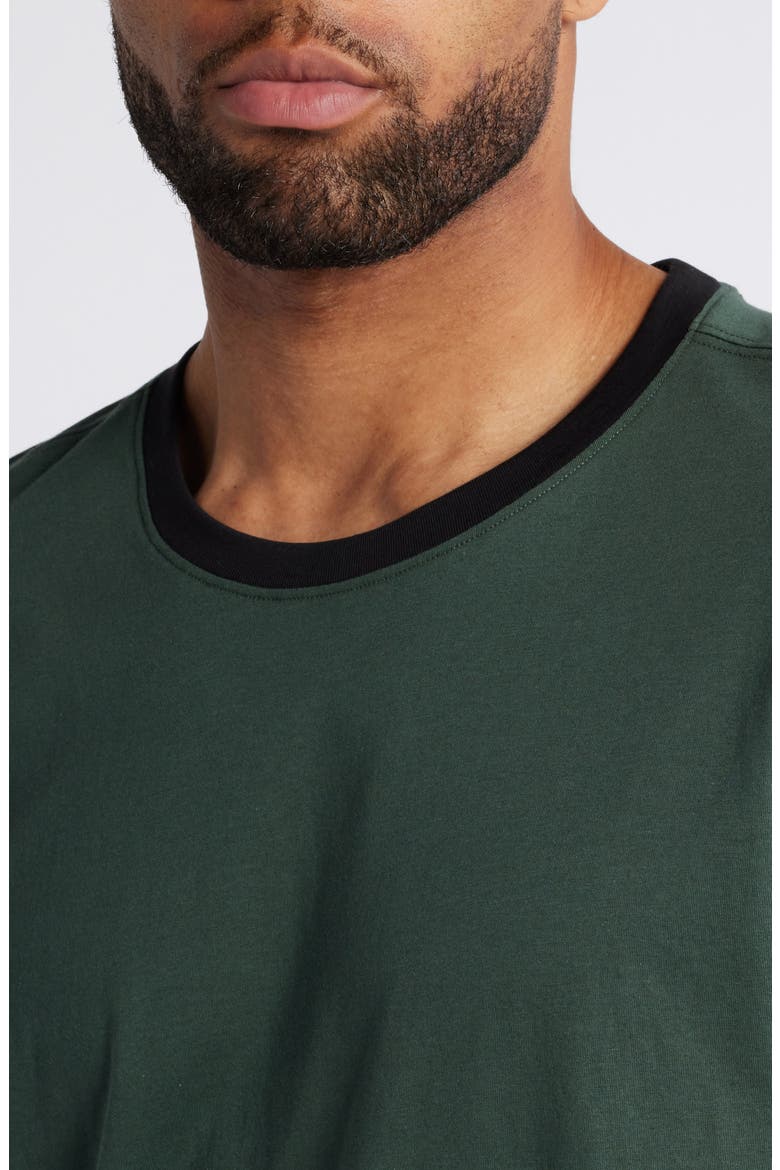 Peruvian Pima Cotton Crewneck T-Shirt, Alternate, color, DEEP FOREST