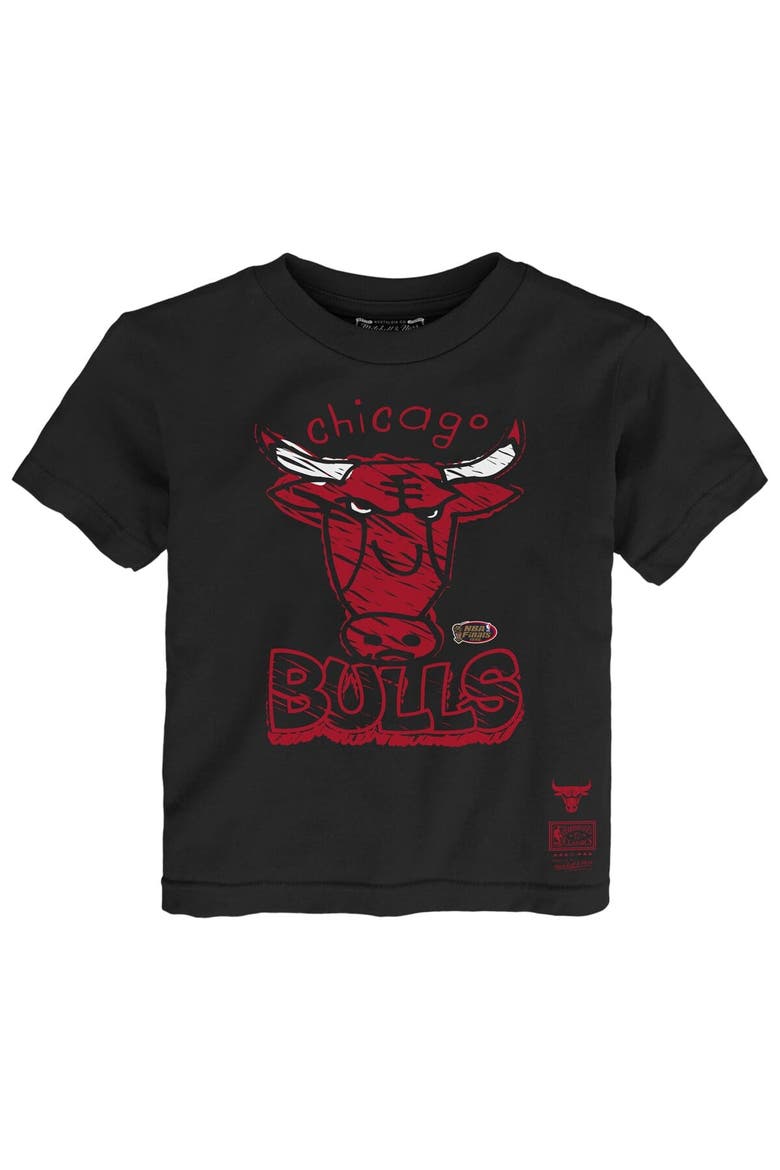 Toddler Mitchell & Ness Black Chicago Bulls Favorite Team T-Shirt, Main, color, Black