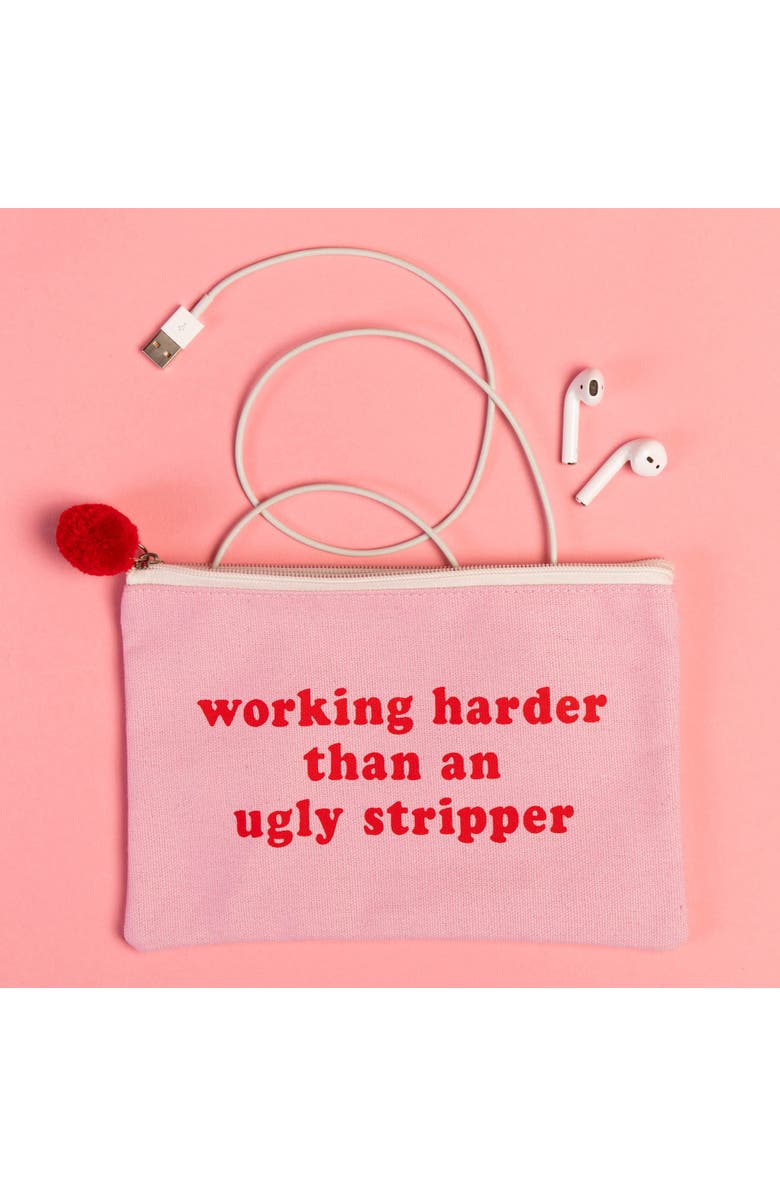 Totalee Gift Working Harder Bag Cotton Pink, Alternate, color, Red