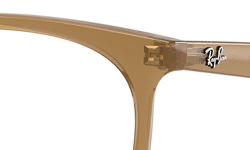 Ray Ban Ray-ban 54mm Square Optical Glasses In Brown