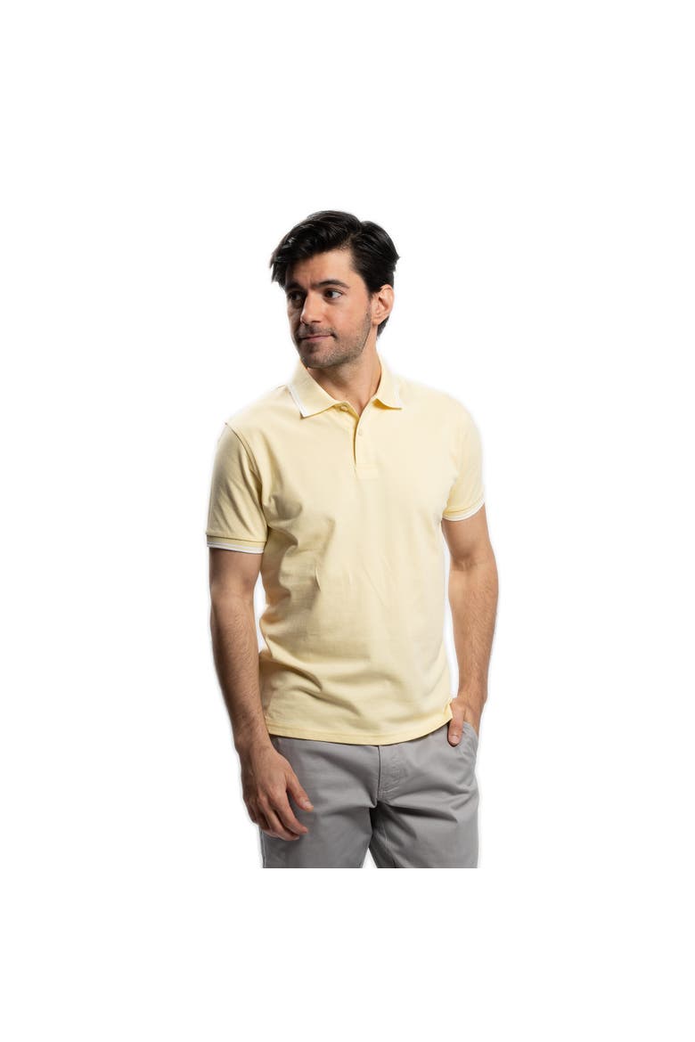 James Polo Shirt, Alternate, color, Pale Yellow Tipped