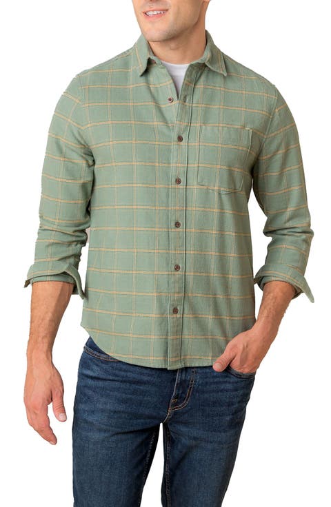 Organic Long Sleeve Flannel Button Down Shirt