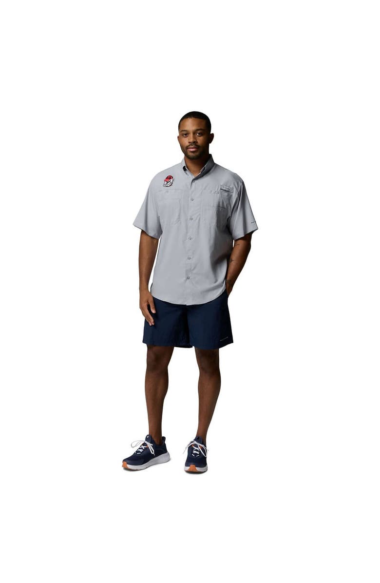 Columbia Men's Columbia Gray Georgia Bulldogs Tamiami Omni-Shade Button-Down Shirt, Alternate, color, Gray