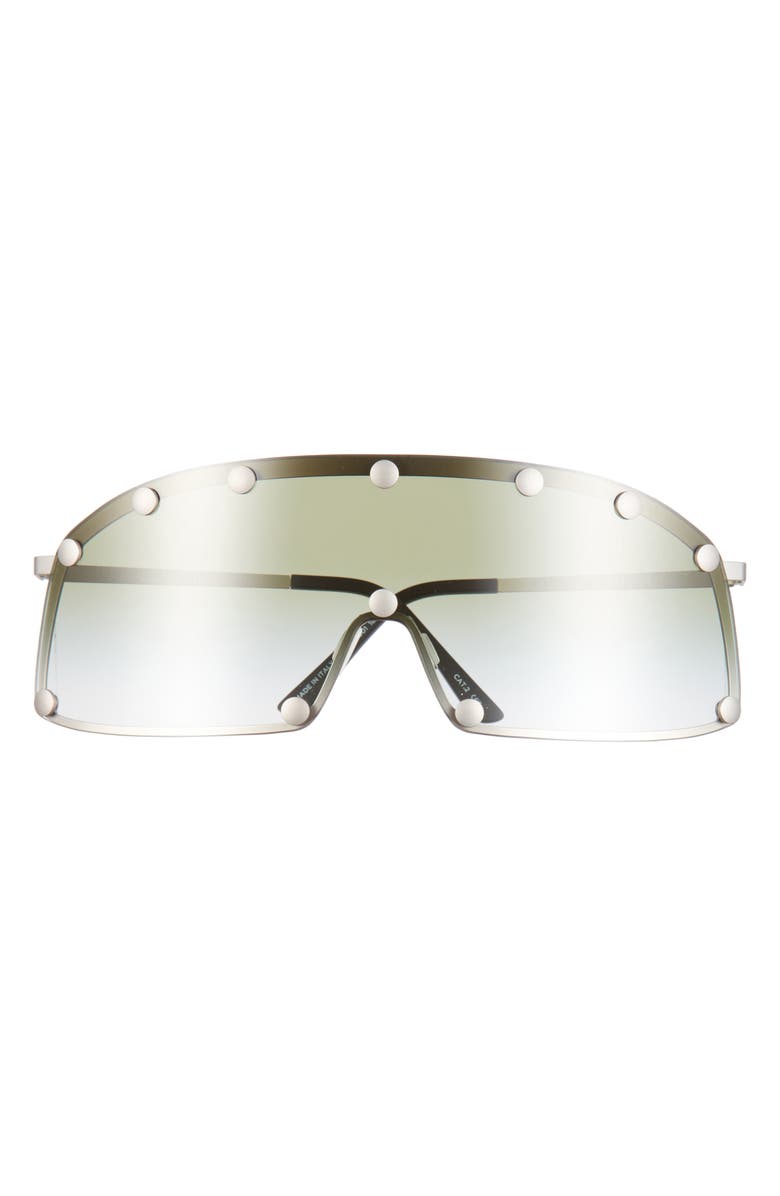 Rick Owens Shield Sunglasses, Main, color, Silver Temple/ Bosco Lens