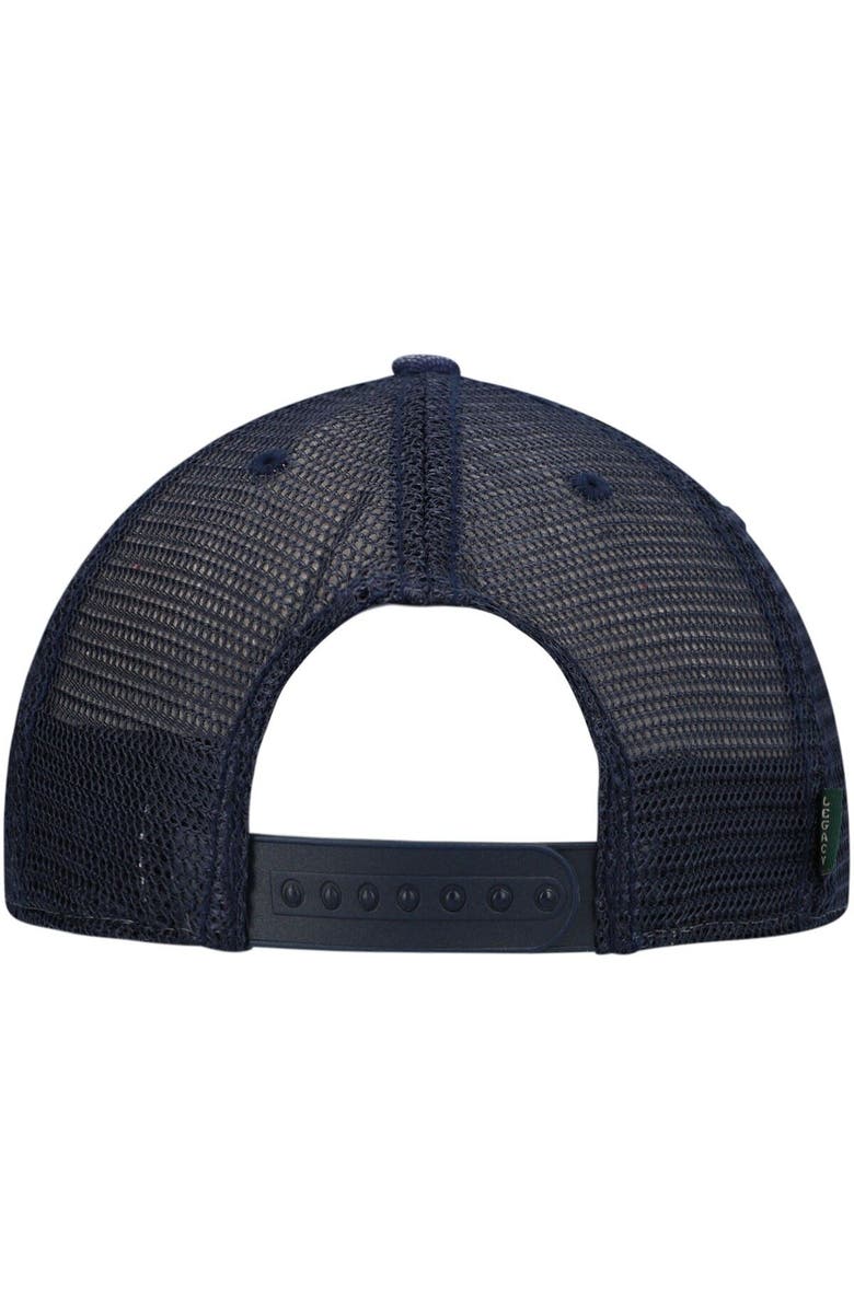 LEGACY ATHLETIC Men's Navy Georgia Tech Yellow Jackets Sun & Bars Dashboard Trucker Snapback Hat, Alternate, color, Navy