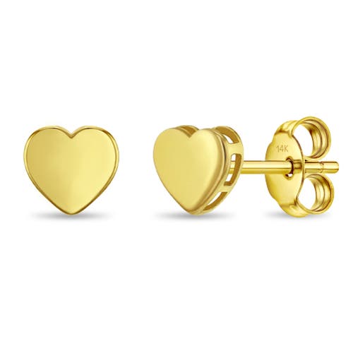 In Season Jewelry 14k Graceful Heart Girl Earrings in Gold at Nordstrom