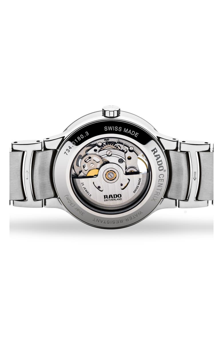 RADO Centrix Automatic Open Heart Bracelet Watch, 38mm, Alternate, color,