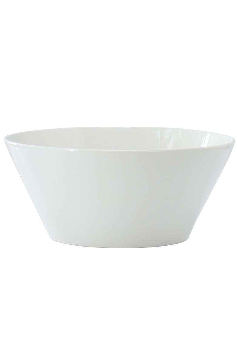 Gibson Home Great Essentials 9.4 Inch Round Fine Ceramic Meal Bowl, Main, color, White