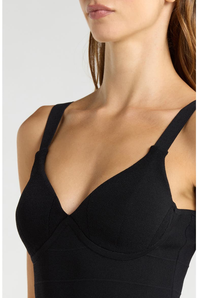 Jimena Cup Knit Dress, Alternate, color, BLACK