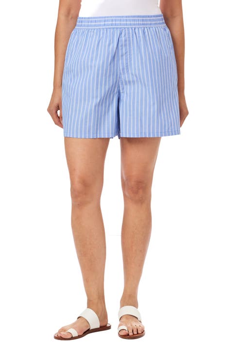 Stripe Cotton Poplin Boxer Shorts