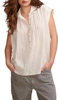 Lucky Brand Lace Detail Pullover Top