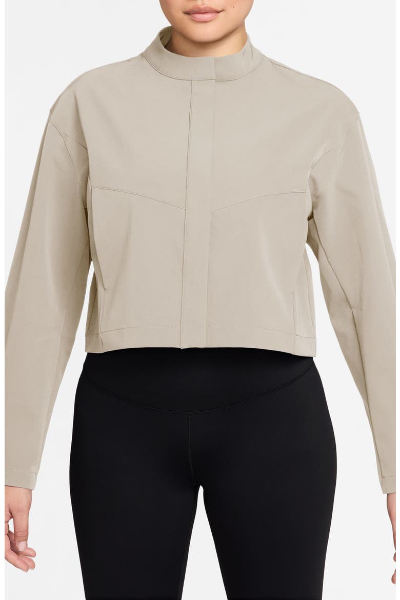 24.7 PerfectStretch Dri-FIT Crop Trench Jacket, Main, color, LIGHT OREWOOD BROWN/LIGHT IRON